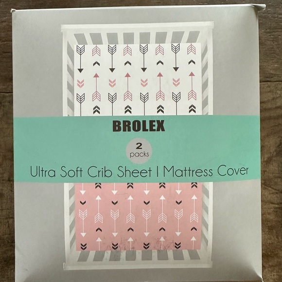 New Brolex 2 pack of ultra soft knit crib sheets - Picture 1 of 5